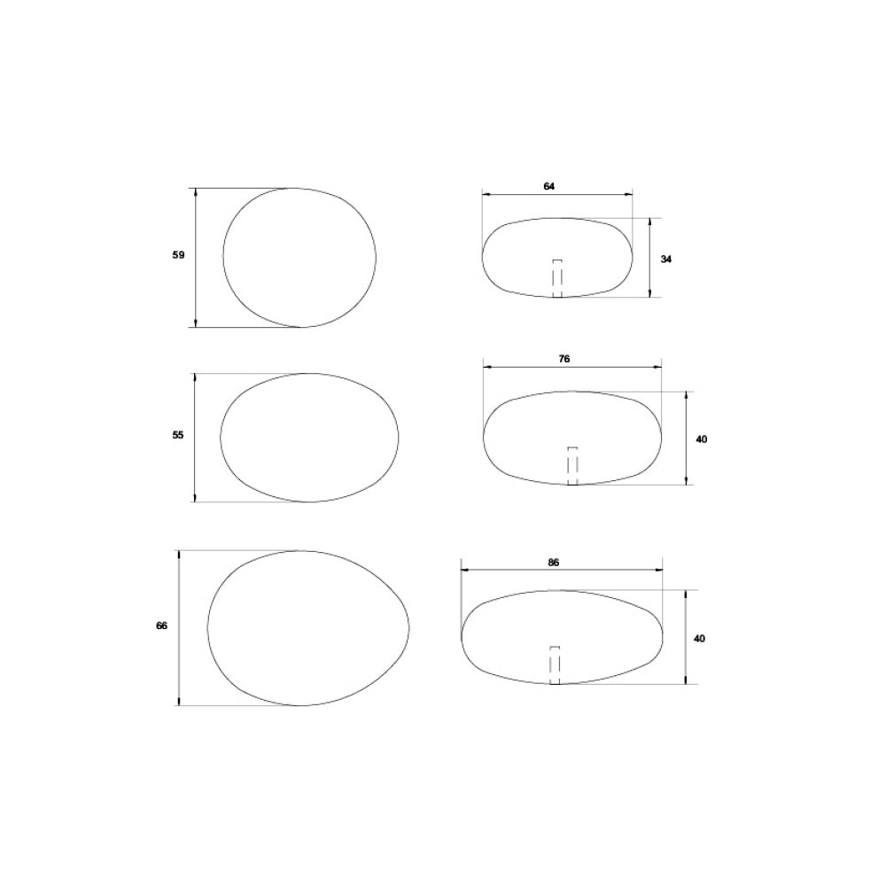 Kethy Pebble Cabinet Knob - Available in Various Finishes and Sizes