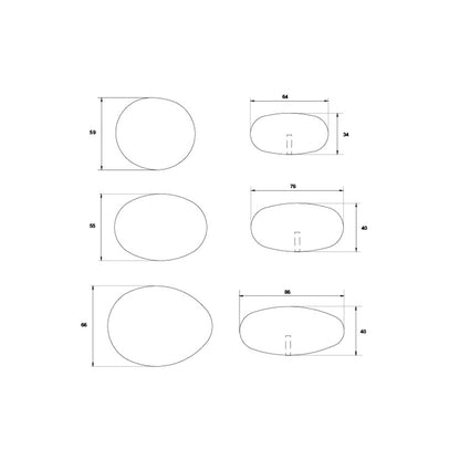 Kethy Pebble Cabinet Knob - Available in Various Finishes and Sizes
