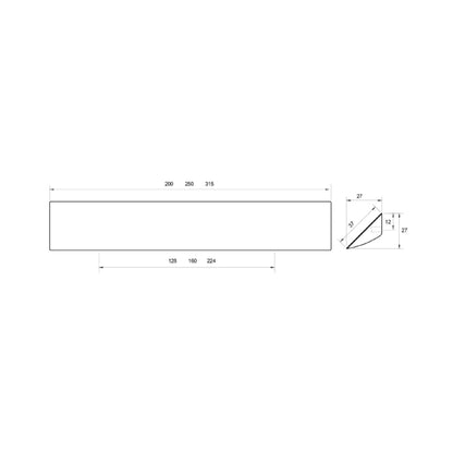 Kethy Chiselle Cabinet Handle L5542- Available in Various Finishes and Sizes