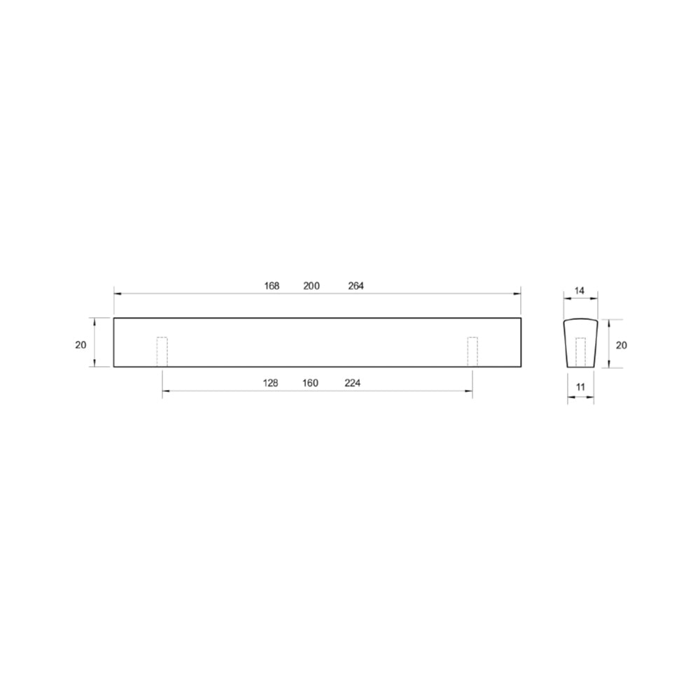Kethy Trim Cabinet Handle L6582 - Available in Various Finishes and Sizes
