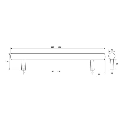 Kethy Tilla Cabinet Handle L7763 - Available In Various Finishes and Sizes