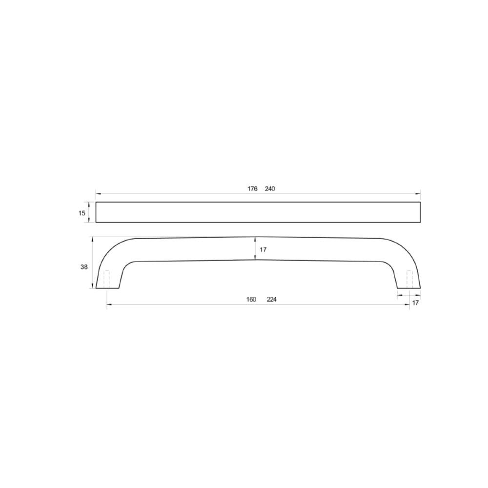Kethy Harden Cabinet Handle L7796 - Available in Various Finishes and Sizes