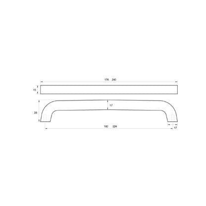 Kethy Harden Cabinet Handle L7796 - Available in Various Finishes and Sizes