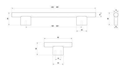 Kethy Koge Cabinet Pull Handle - Available in Various Sizes