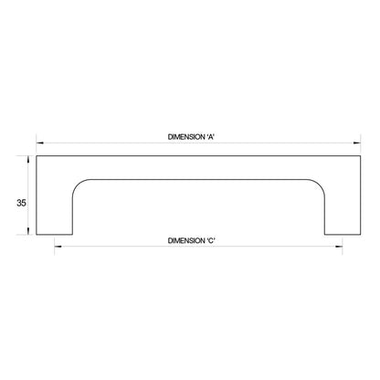 Kethy Pinta Cabinet Pull Handle - Available In Various Finishes and Sizes