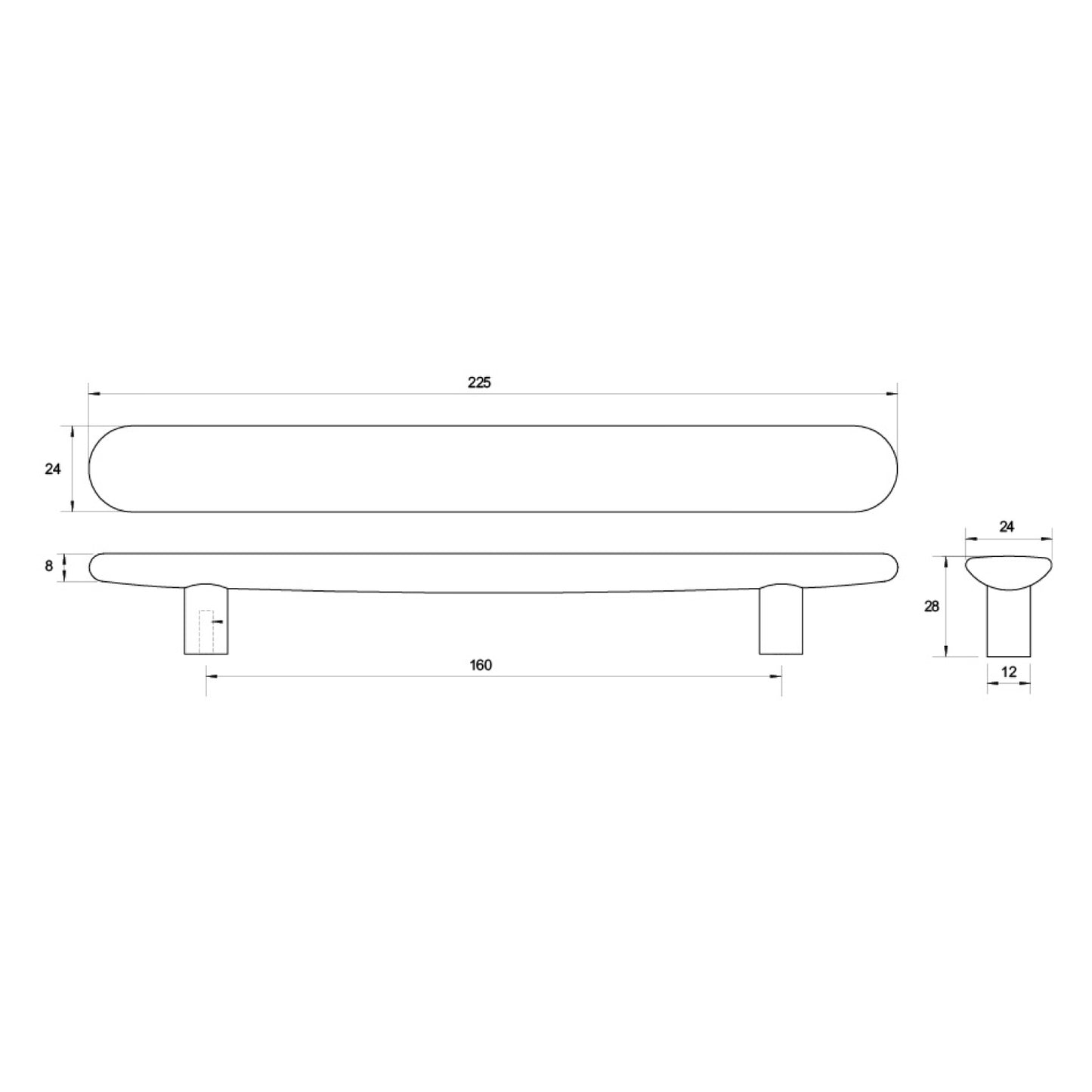 Kethy Brutus Cabinet Handle L7866 - Available in Various Finishes