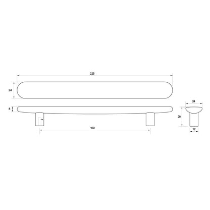 Kethy Brutus Cabinet Handle L7866 - Available in Various Finishes