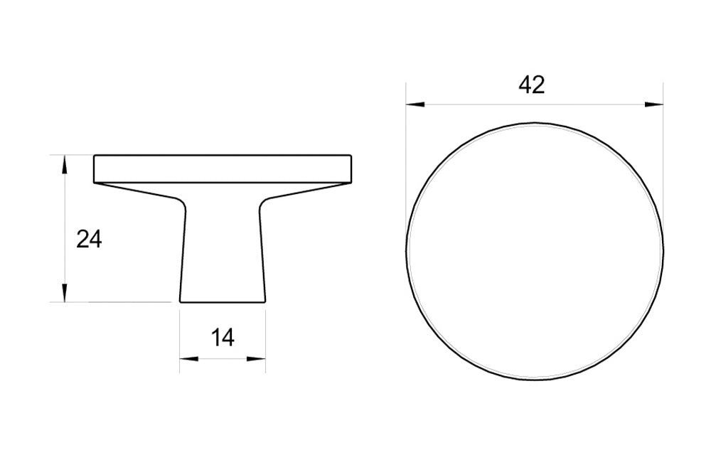 Kethy Clare Cabinet Knob 42mm - Available In Various Finishes