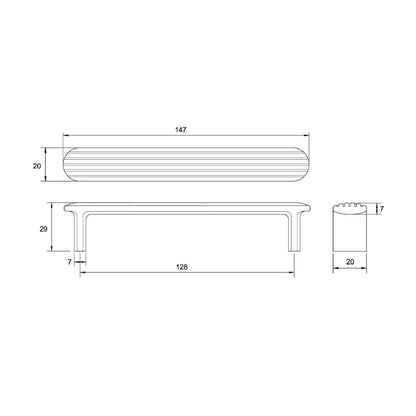 Kethy Reeded Cabinet Pull Handle - Available in Various Finishes