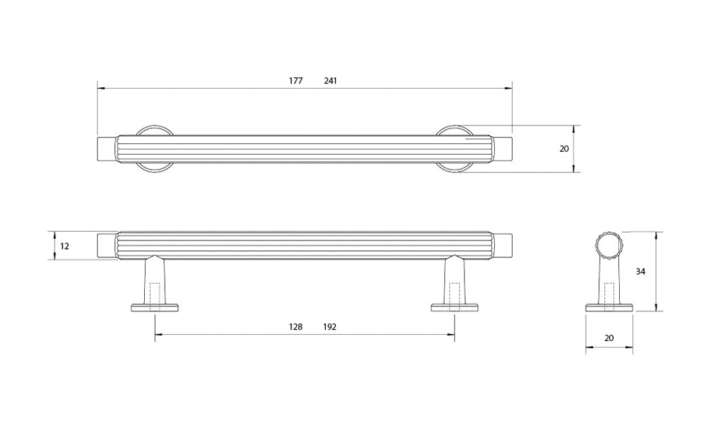Kethy Skagen Cabinet Pull Handle - Available in Various Finishes and Sizes