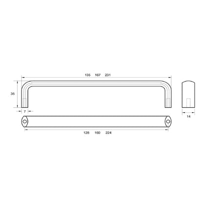 Kethy Cobar Cabinet Pull Handle S333 - Available in Various Sizes