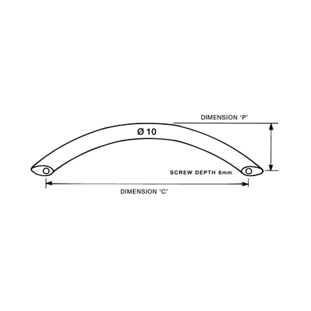 Kethy S709 Cabinet Bow Handle Stainless Steel - Available in Various Sizes