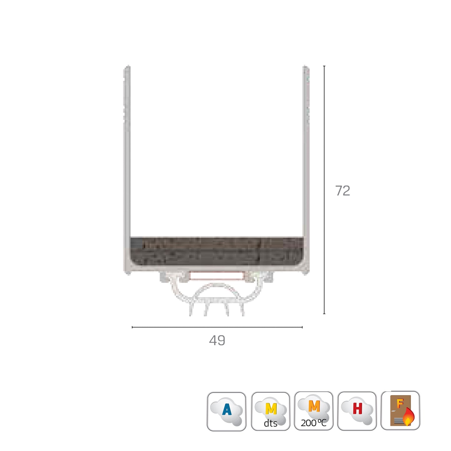 Kilargo Retrofit Intumescent Bottom Upgrade Seals 45mm Fire Door - Available in Various Sizes
