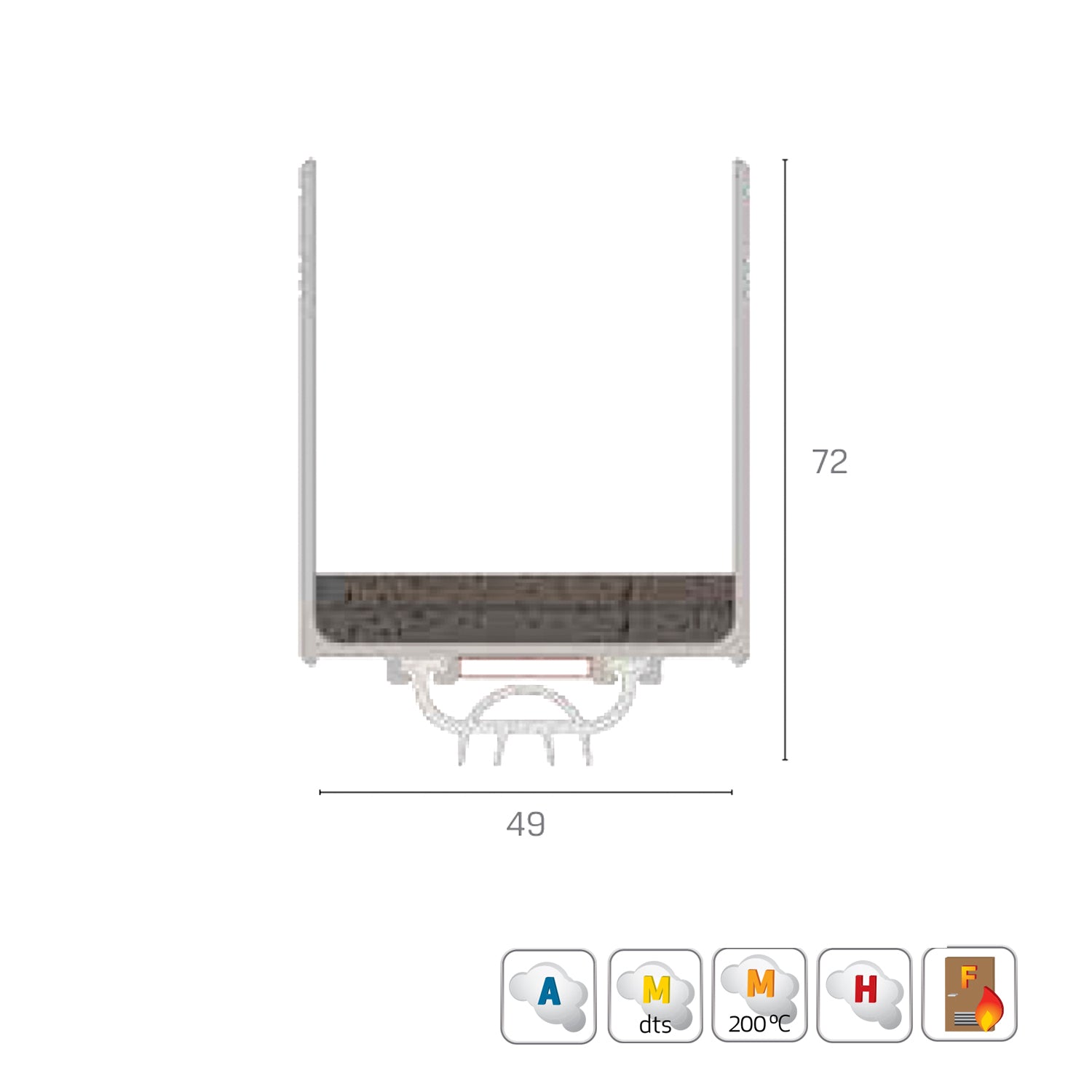 Kilargo Retrofit Intumescent Bottom Upgrade Seals 45mm Fire Door - Available in Various Sizes