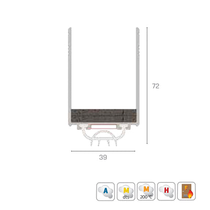 Kilargo Retrofit Intumescent Bottom Upgrade Seals 35mm Fire Door - Available in Various Sizes