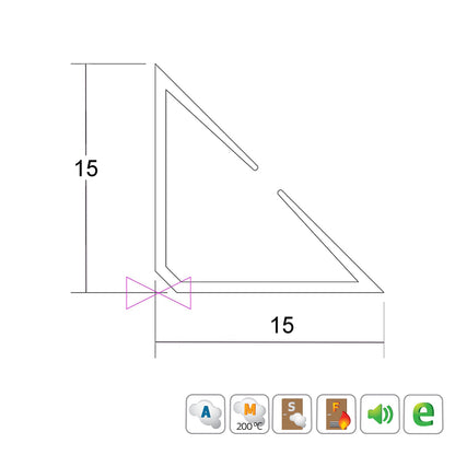 Kilargo Batwing Selfadhesive Perimeter Door Seal - Available in Various Finishes and Sizes