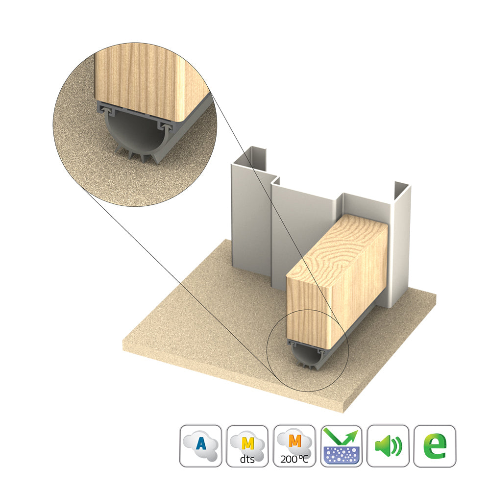 Kilargo IS3021si Finned Door Bottom Seal - Available in Various Sizes