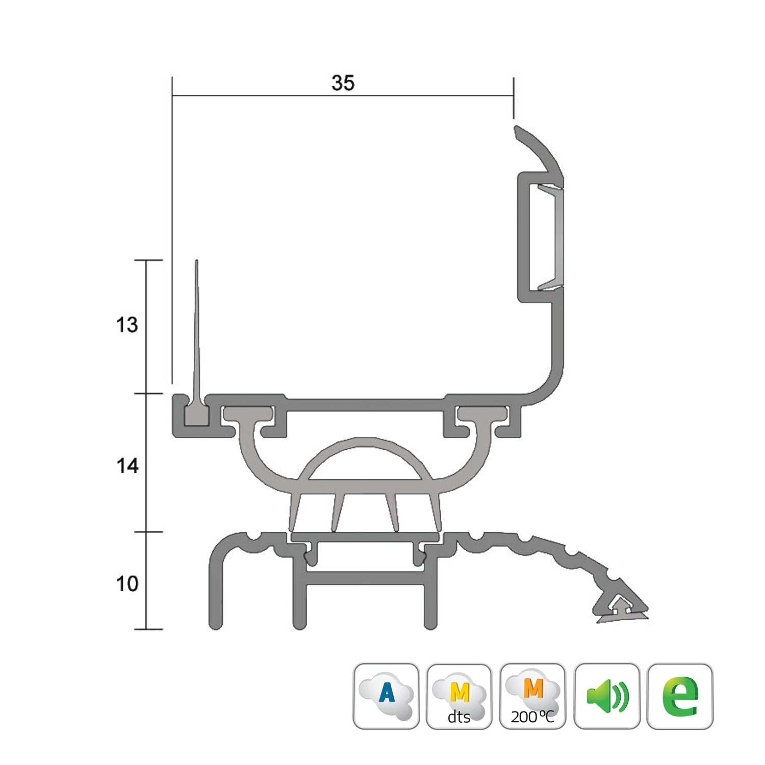 Kilargo IS3100si Weather Resistant Door Bottom Seal - Available in Various Sizes