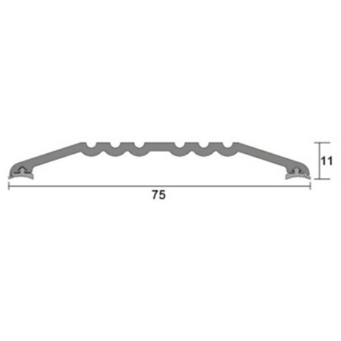 Kilargo IS4030 75mm heavy duty threshold plate 11mm H