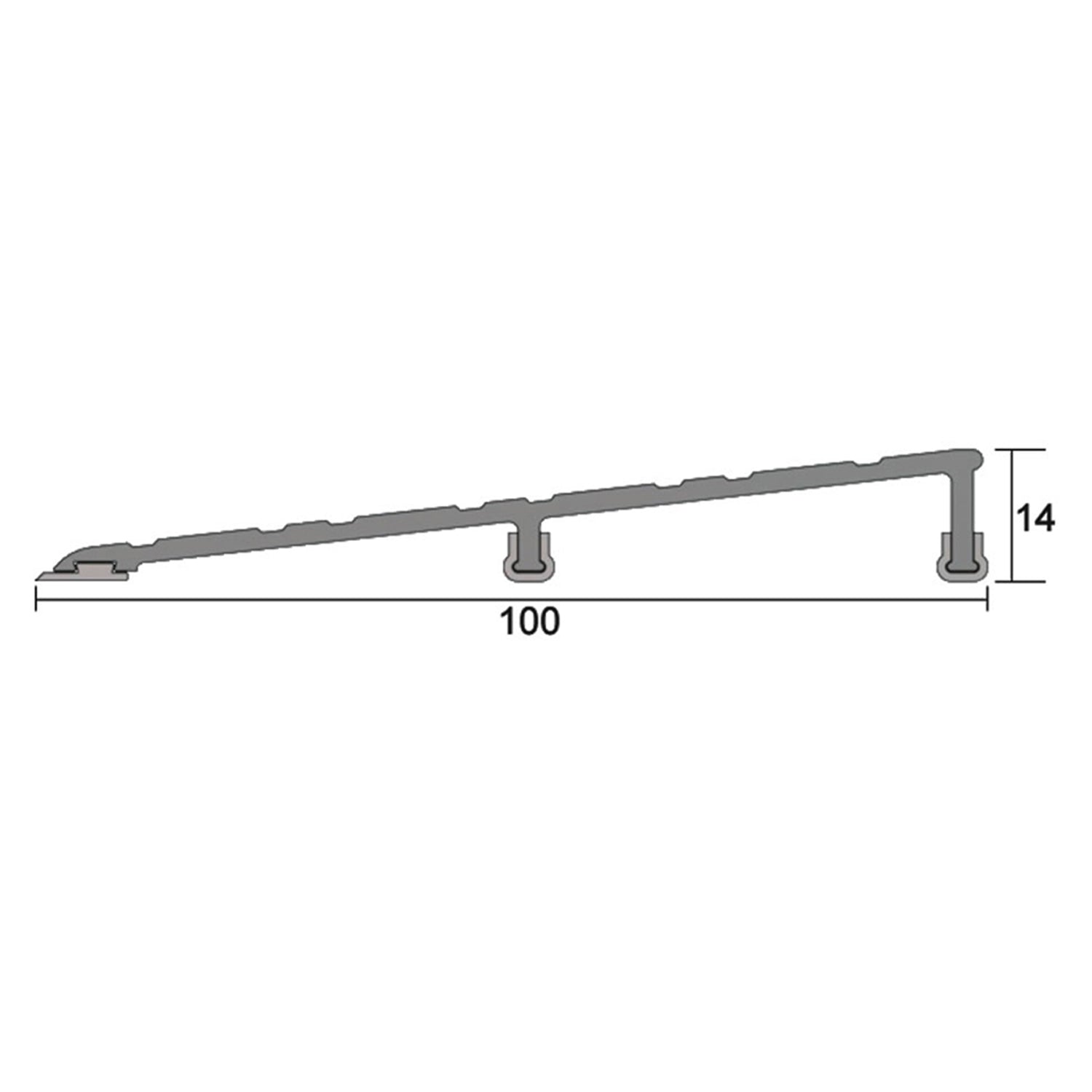 Kilargo IS4070 Heavy Duty Threshold Ramp - Available in Various Sizes