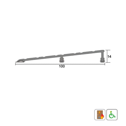 Kilargo IS4070 Heavy Duty Threshold Ramp - Available in Various Sizes