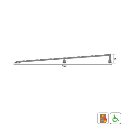 Kilargo IS4075 Heavy Duty Threshold Ramp - Available in Various Sizes