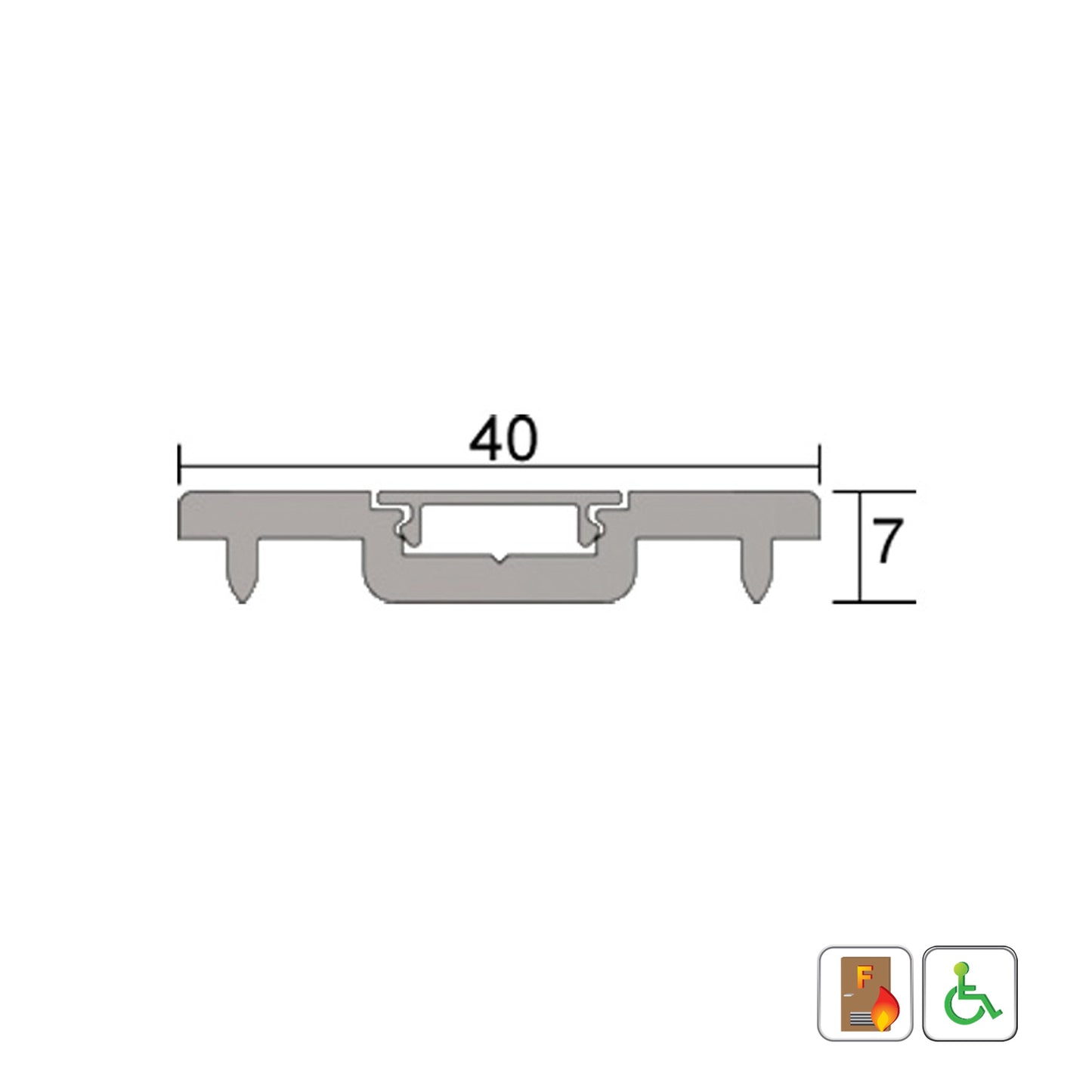 Kilargo IS4140 Carpet Threshold Plate - Available in Various Sizes