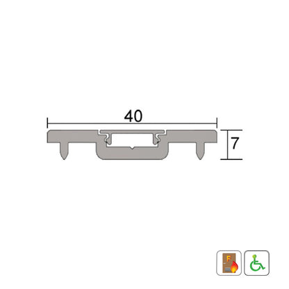 Kilargo IS4140 Carpet Threshold Plate - Available in Various Sizes