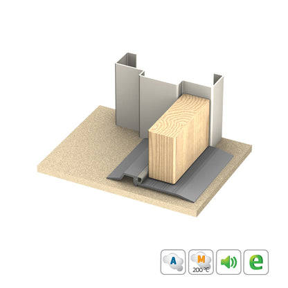Kilargo IS4226si 125mm Threshold Plate with Silicone Compression Bulb - Available in Various Sizes