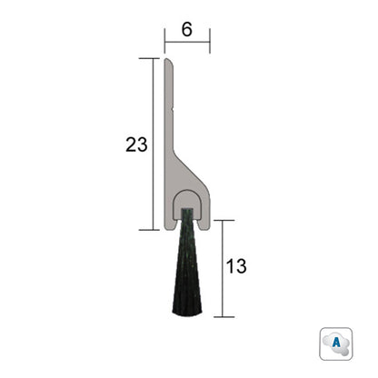 Kilargo IS5110 Brush Seal with Nylon Brush - Available in Various Finishes