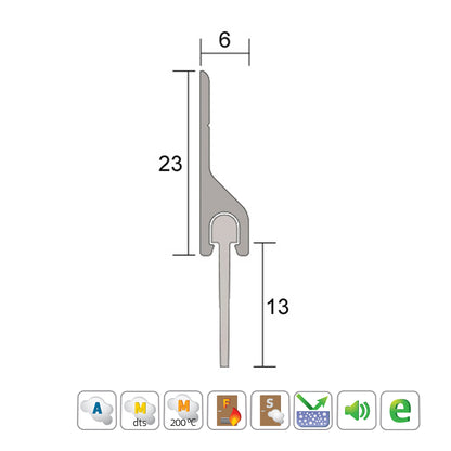 Kilargo IS5111SI Silicone Sweep Seal - Available in Various Finishes and Sizes