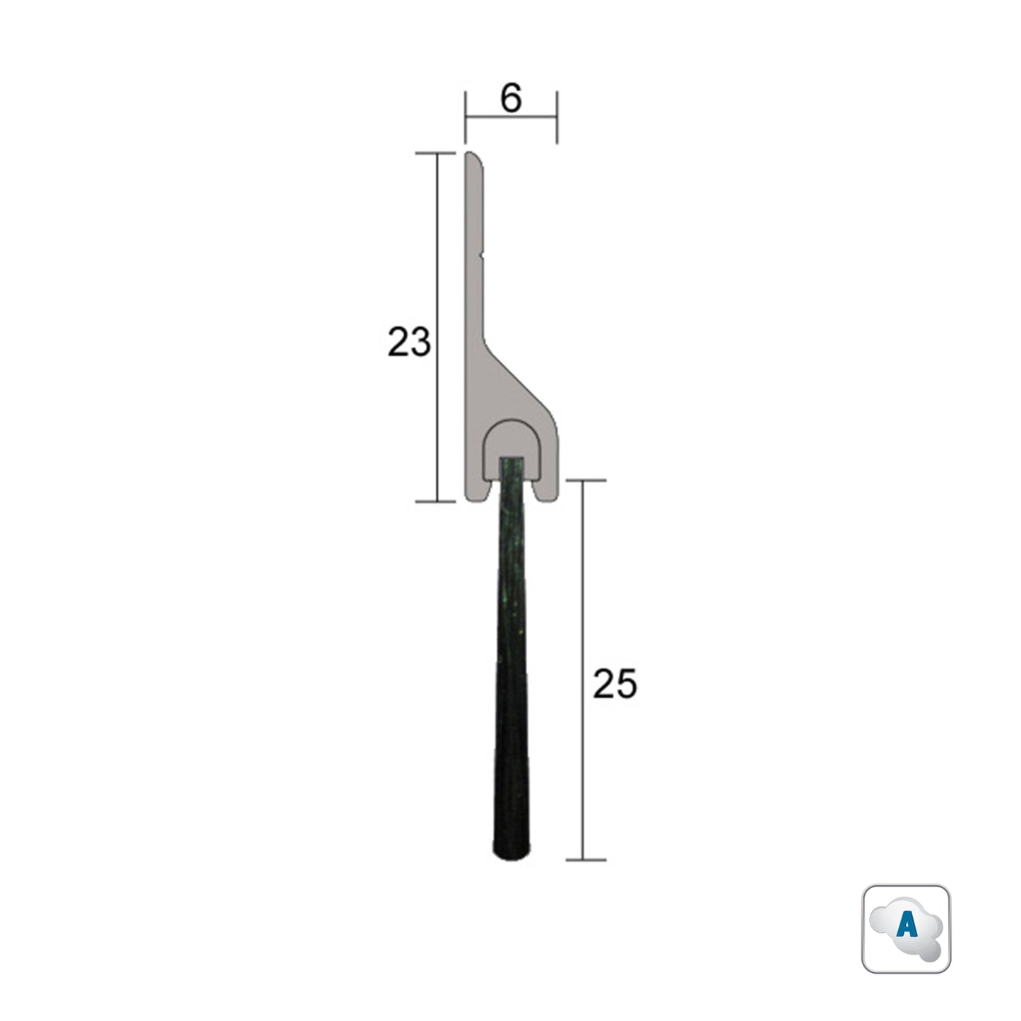 Kilargo IS5120 Brush Door Seal 25mm Aluminium Carrier - Available in Various Colour and Sizes