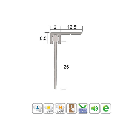 Kilargo IS5161Hsi Antimicrobial Silicone Sweep Seal - Available in Various Sizes