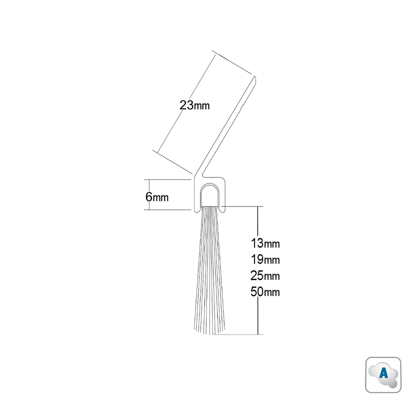 Kilargo Angled Aluminium Brush Carrier - Available in Various Length and Sizes