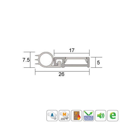 Kilargo IS7025si Slim Line Door Perimeter Seal Set - Available in Various Finishes and Sizes