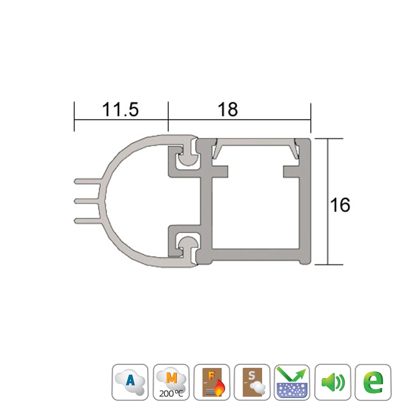 Kilargo IS7080si Door Perimeter Seal - Available in Various Finishes and Sizes
