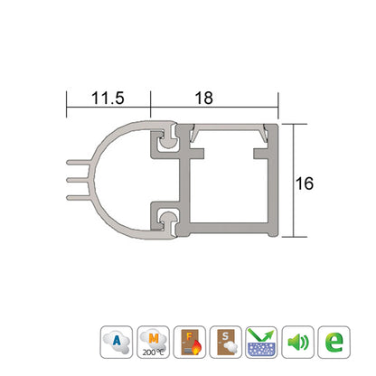 Kilargo IS7080si Door Perimeter Seal - Available in Various Finishes and Sizes