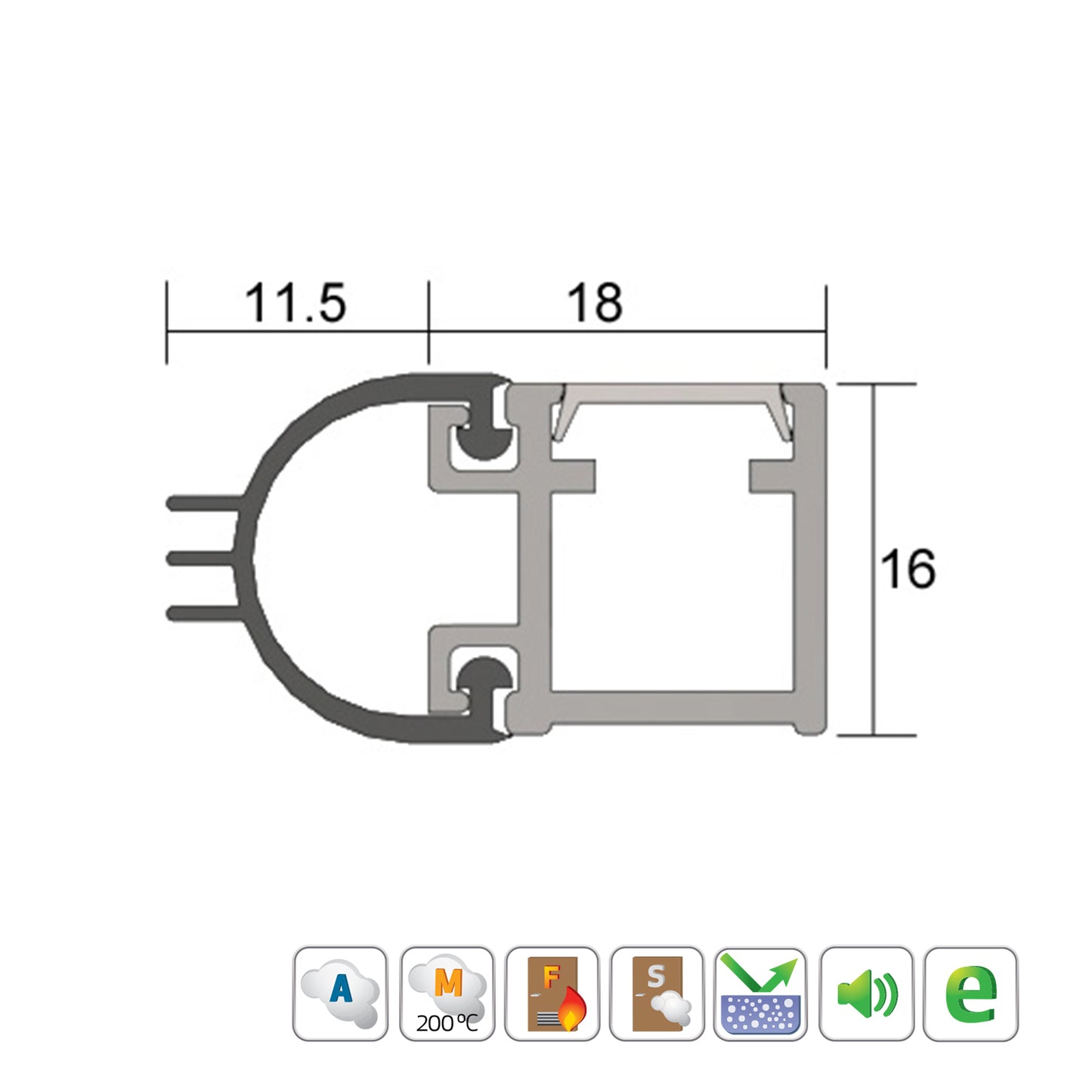 Kilargo IS7080 Door Perimeter Seal Set - Available in Various Sizes