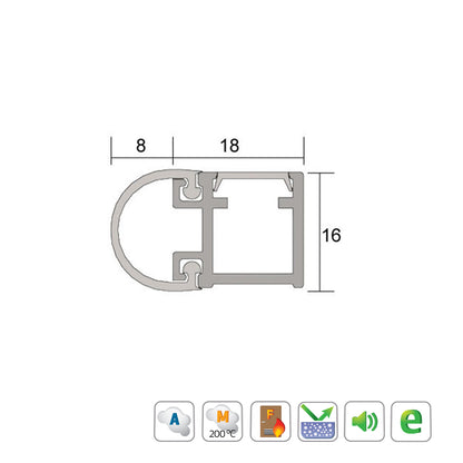 Kilargo IS7085SI Compact Acoustic Perimeter Seal - Available in Various Finishes and Sizes