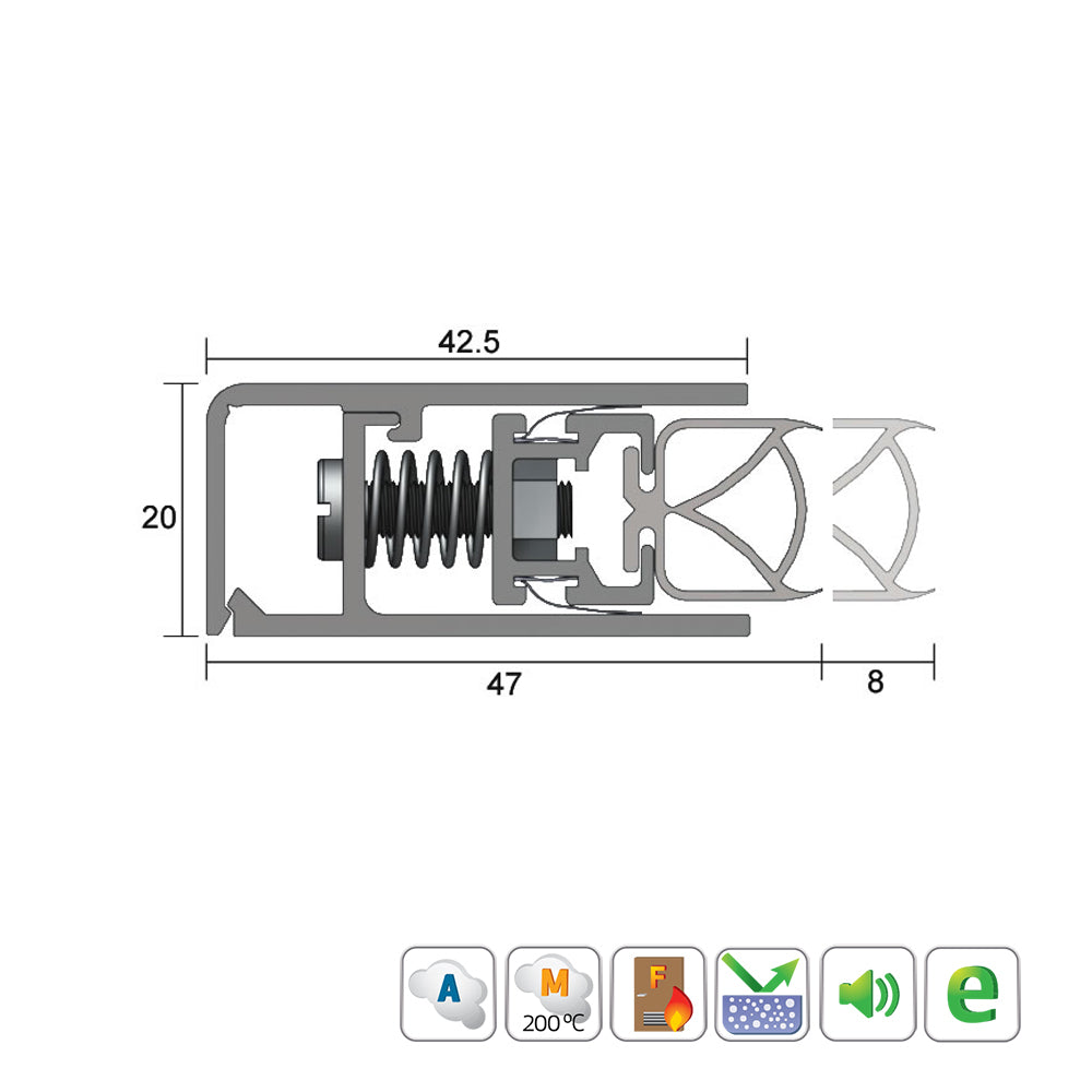 Kilargo IS7090si Adjustable Door Perimeter Seal - Available in Various Sizes
