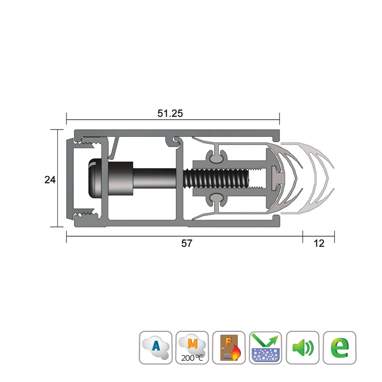 Kilargo IS7095si Adjustable Door Perimeter Seal - Available in Various Sizes