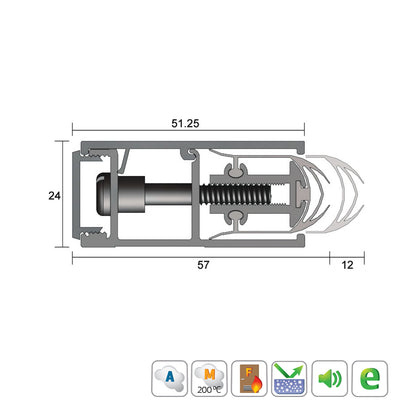 Kilargo IS7095si Adjustable Door Perimeter Seal - Available in Various Sizes