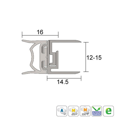 Kilargo IS7310si Adjustable Aluminium Meeting Stile for Glass Doors - Available in Various Sizes