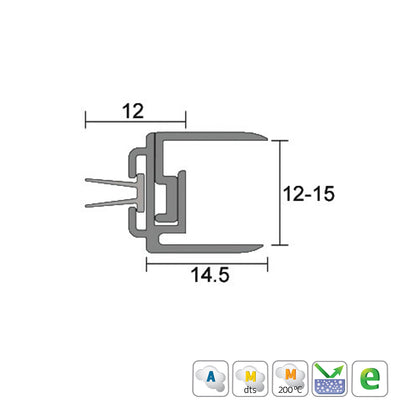 Kilargo IS7330si Meeting Stile and Edge Seals - Available in Various Sizes