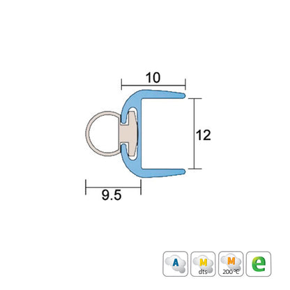 Kilargo IS7350si Transluscent Polycarbonate Astragal Edge Seal Clear - Available in Various Sizes