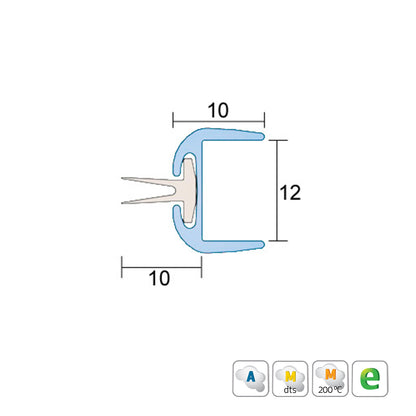Kilargo IS7355si Transluscent Polycarbonate Astragal Edge Seal - Available in Various Sizes