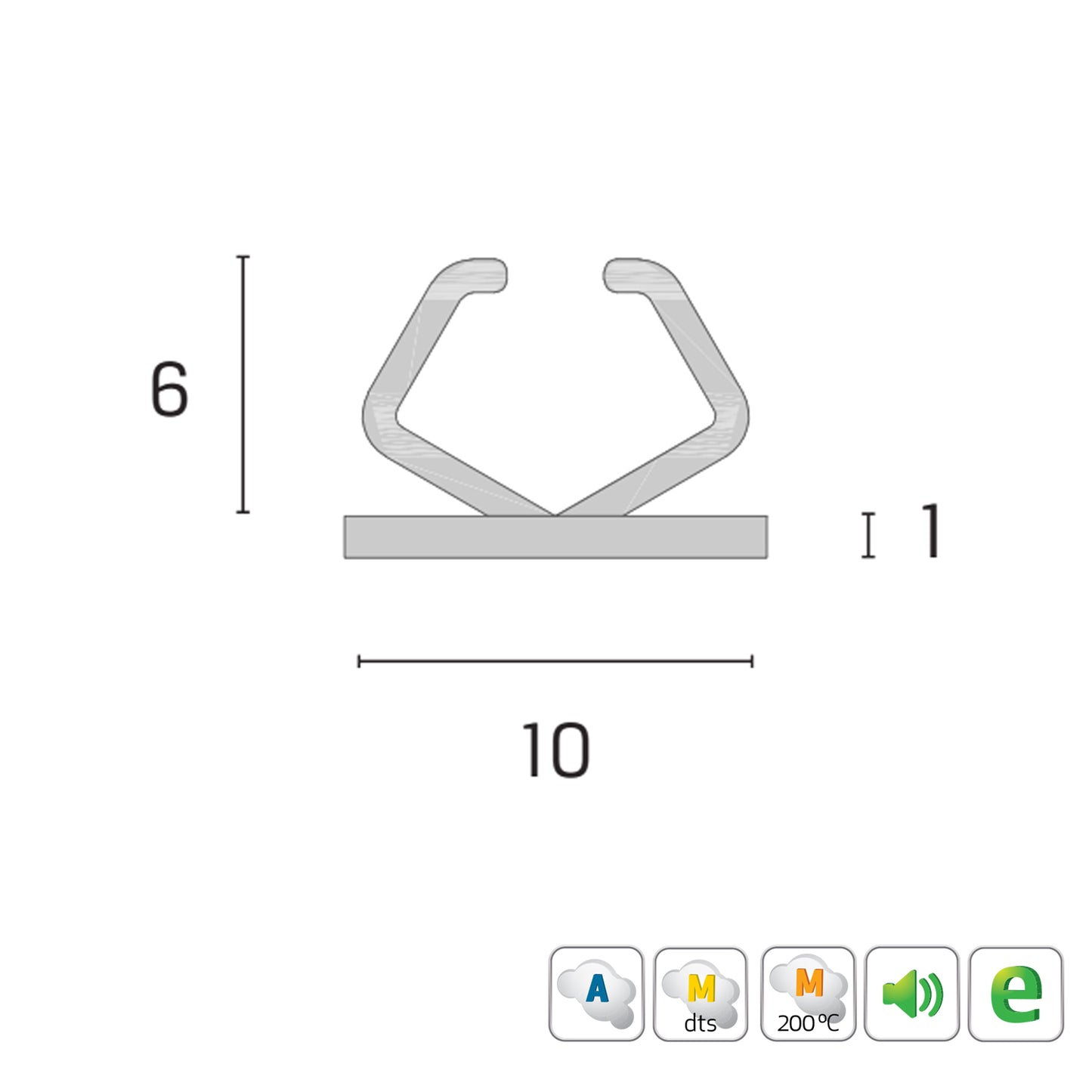 Kilargo PVC self adhesive edge seal for frameless glass doors 2500mm Clear PVC IS7400FG-2500