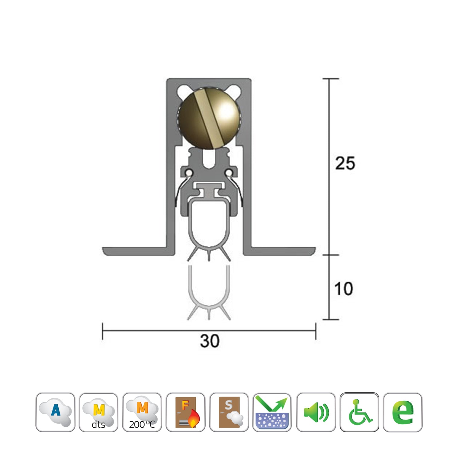 Kilargo IS8005si Fully Mortised Door Seal Clear Anodised - Available in Various Sizes