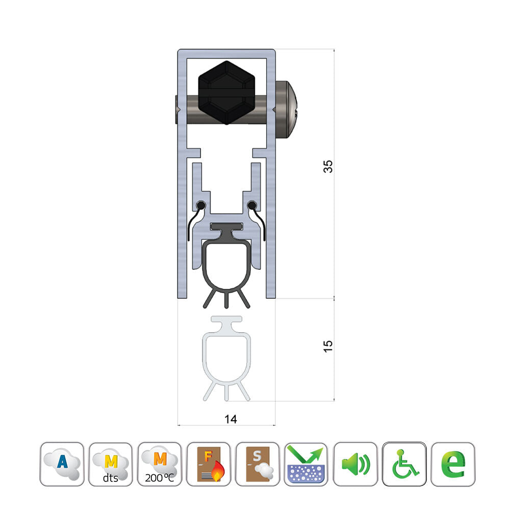 Kilargo IS8011si Medium Duty Automatic Door Seal - Available in Various Sizes