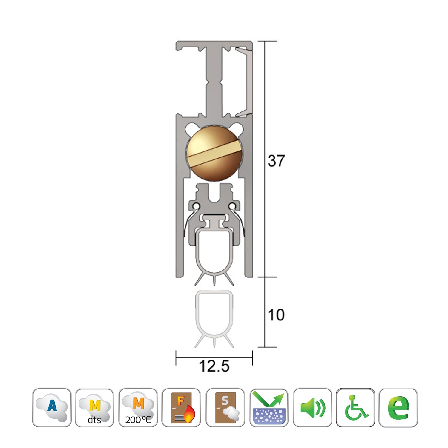 Kilargo IS8035si Heavy Duty Door Bottom Seal - Available in Various Sizes and Finishes